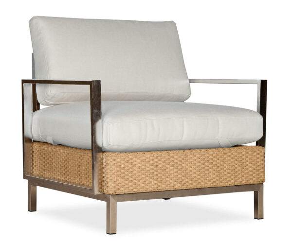 Elements Lounge Chair With Stainless Steel Arms And Back