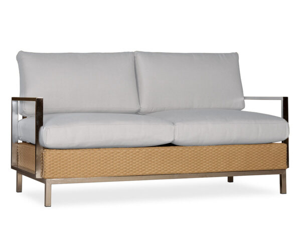 Elements Settee With Stainless Steel Arms And Back