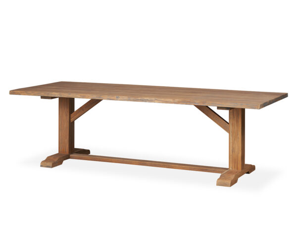 Teak 99" Rectangular Live Edge Dining Table
