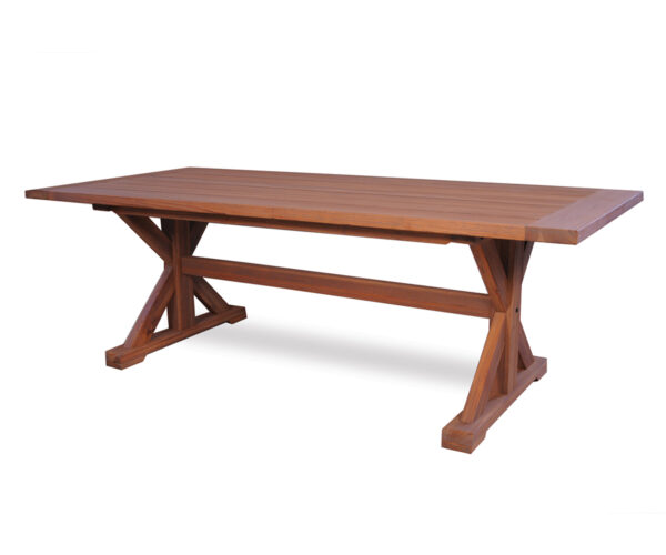Teak 86" Rectangular Dining Table - Trestle Base