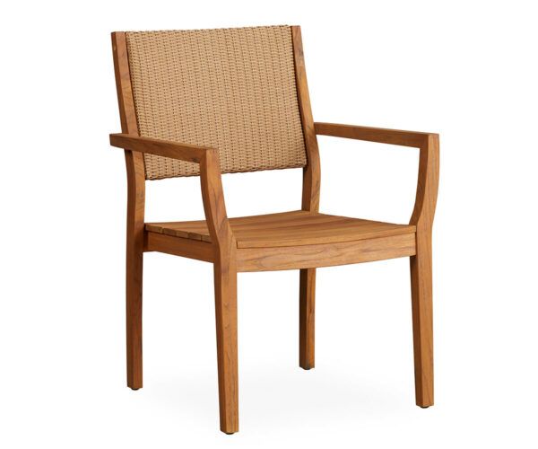 Teak Loom Back Dining Armchair
