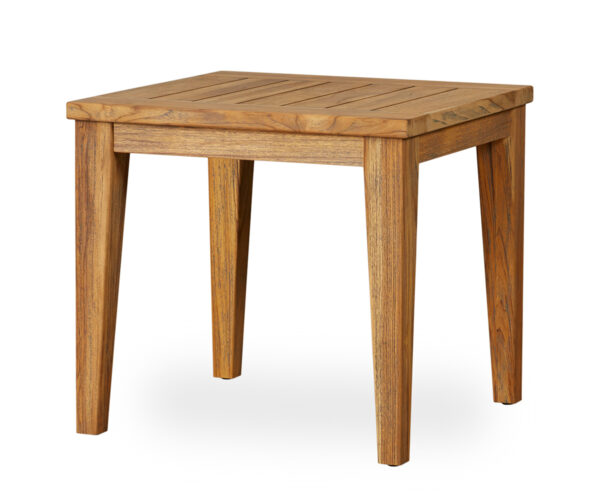 Teak 24" Square Tapered Leg End Table
