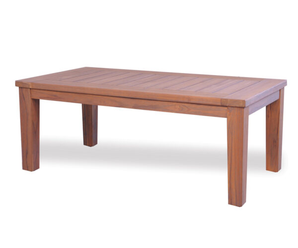 Teak 45" Rectangular Tapered Leg Cocktail Table