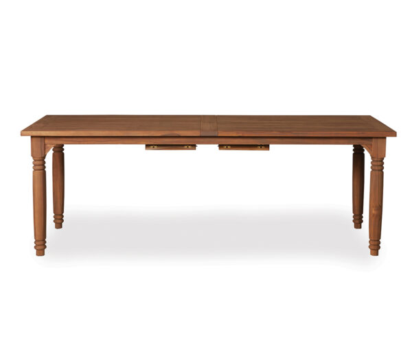 Teak 86"-110" Double Butterfly Leaf Umbrella Dining Table