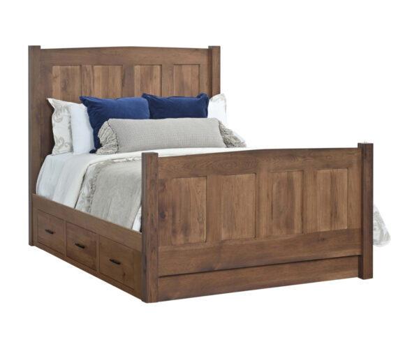 Elizabeth Lockwood Panel Bed With Drawes To The Floor