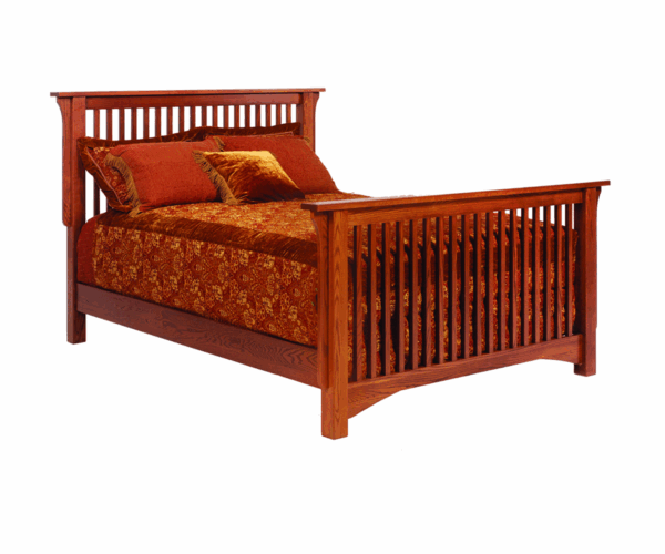 Old English Mission Slat Bed