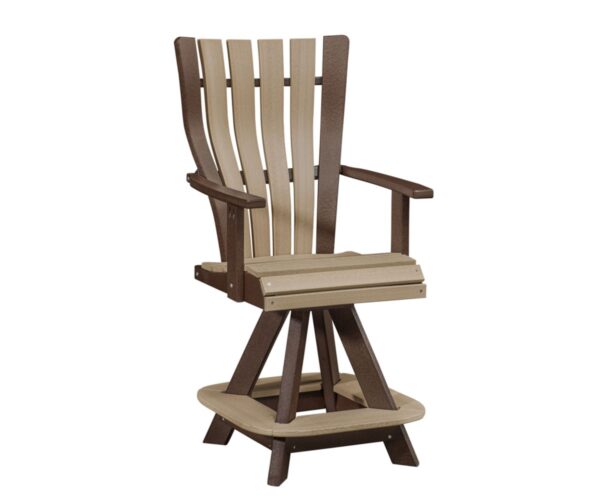 Bentback Swivel Chair Counter Height - Straight Top