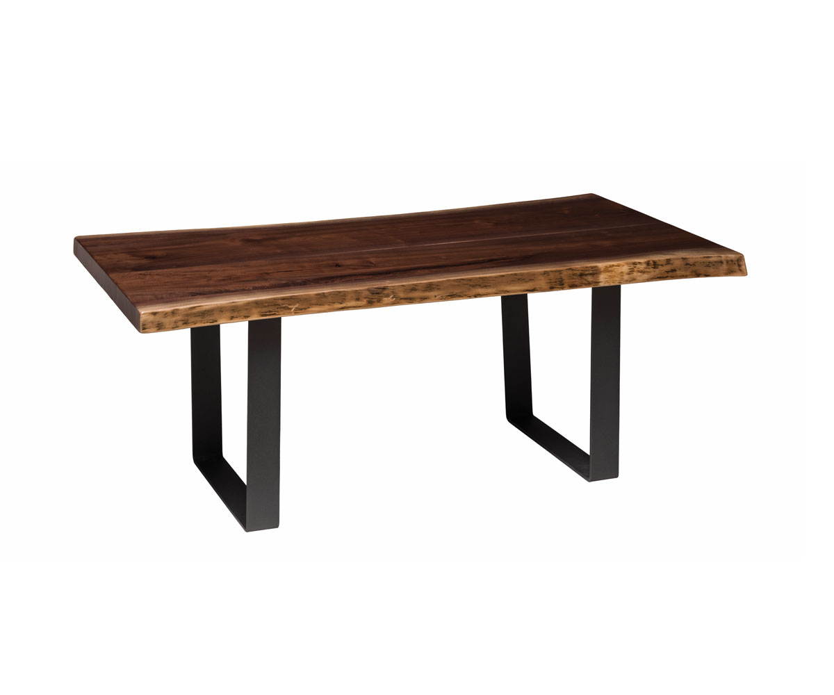Live Edge Coffee Table with U Base