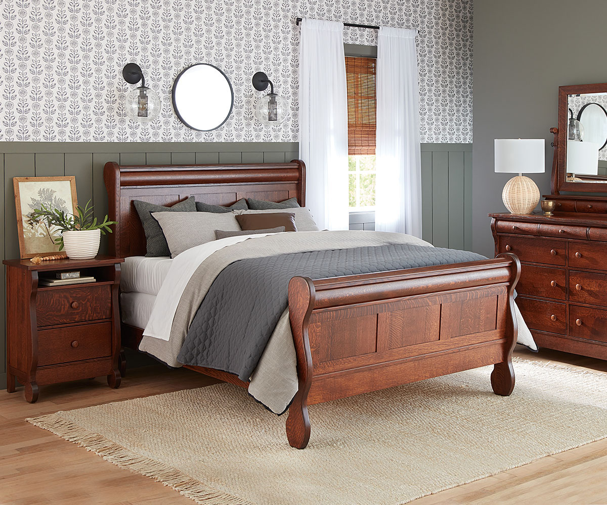 Old Classic Sleigh Chest Armoire - Image 2