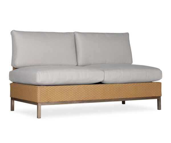 Elements Armless Settee With Loom Back