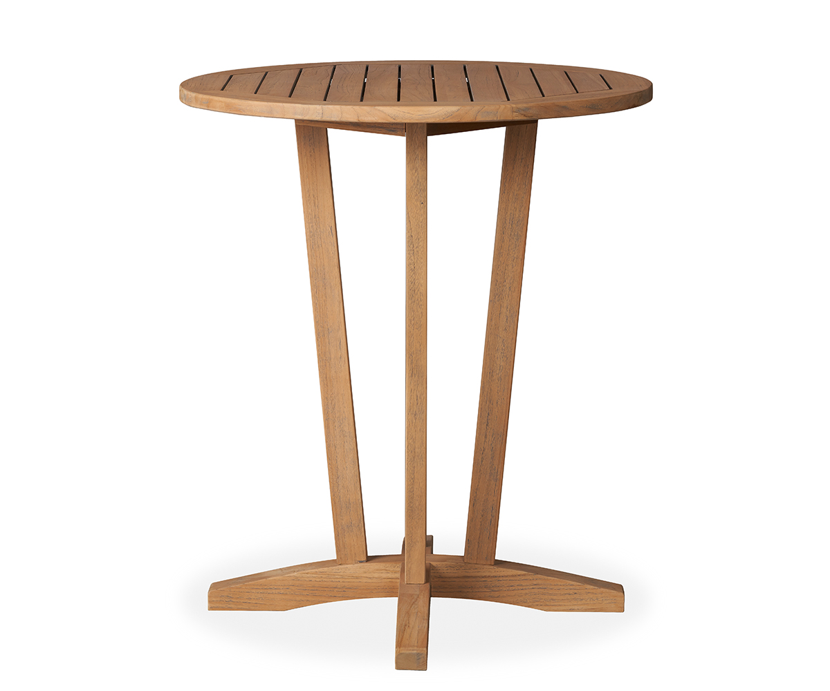 Teak 30" Round Bar Table - Image 2