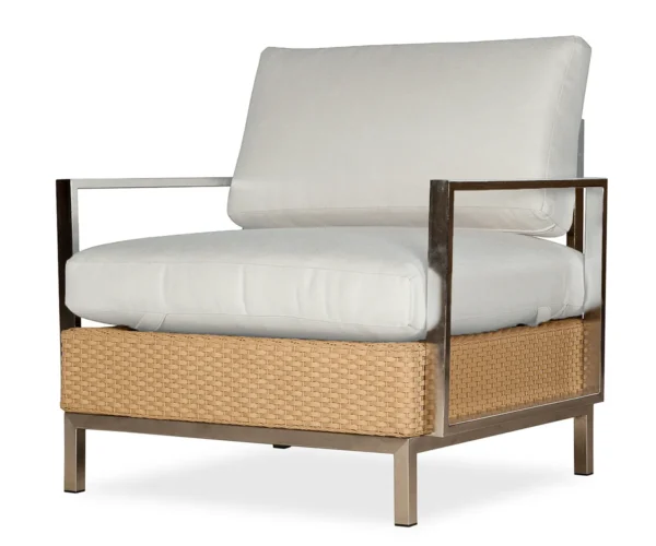 Elements Lounge Chair With Stainless Steel Arms And Back
