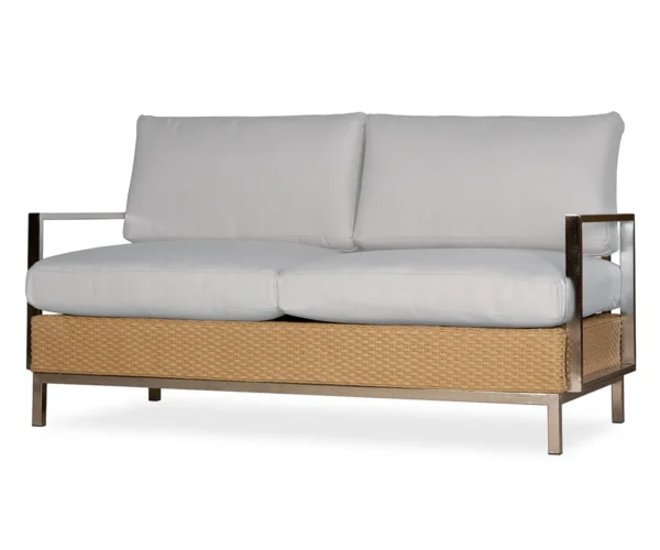Elements Settee With Stainless Steel Arms And Back