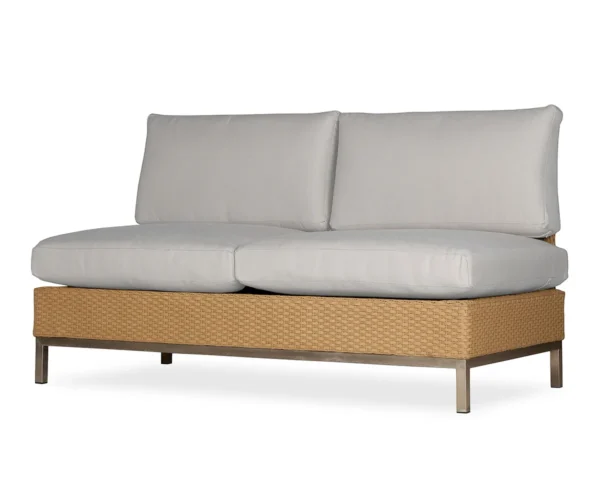 Elements Armless Settee With Loom Back
