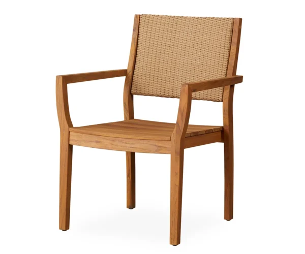 Teak Loom Back Dining Armchair